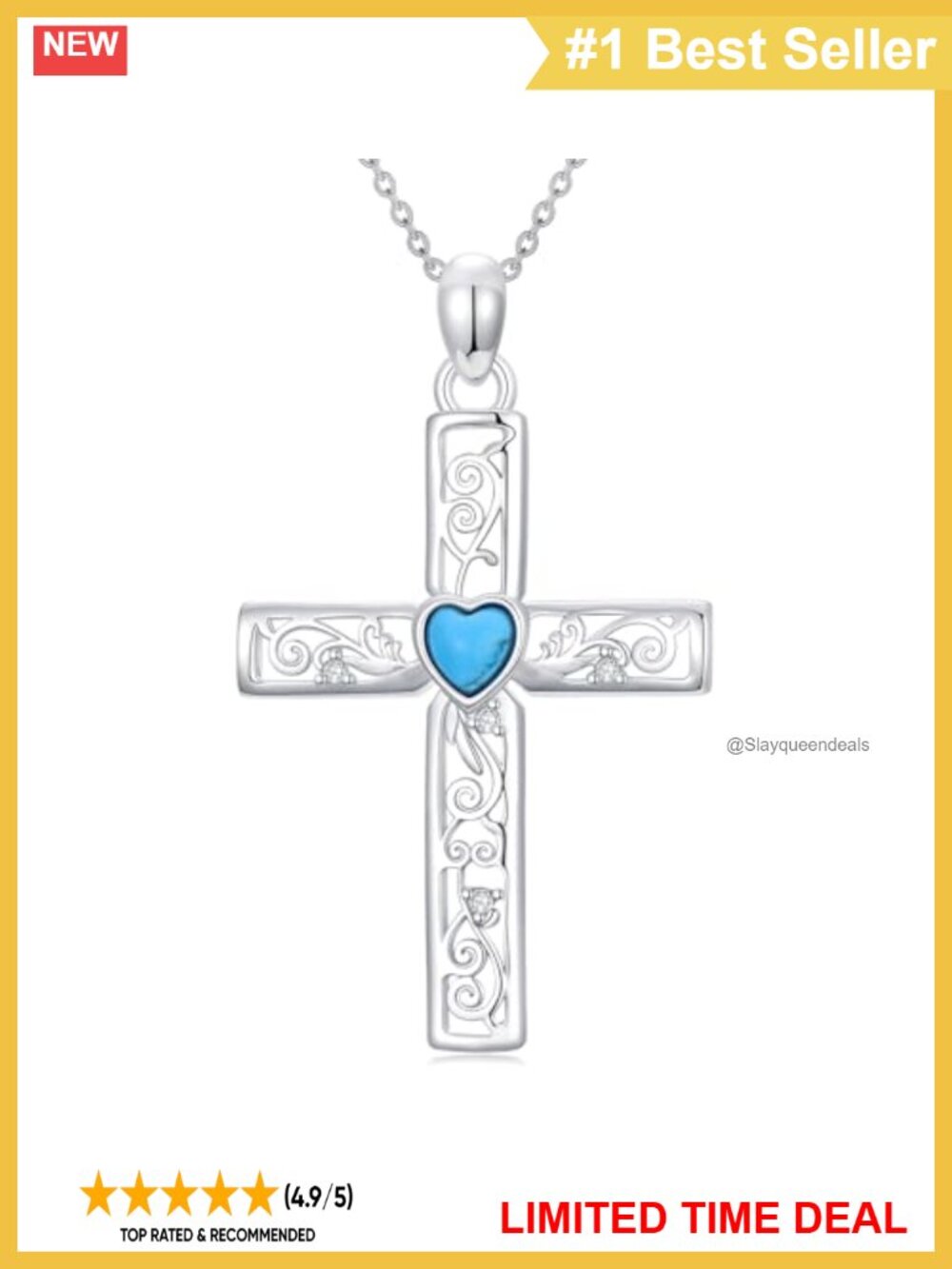 925 Sterling Silver Moissanite Cross Pendant Necklace Faith Jewelry Gift